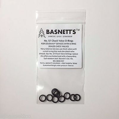 No. 57 Check Valve O-Rings for Coleman Camping Lanterns and Stoves