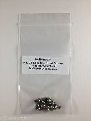 No. 21 Filler Cap Insert Screws for Coleman 242 Lanterns